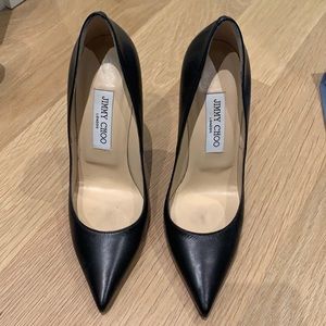 Jimmy Choo Elegant Black Leather Heels